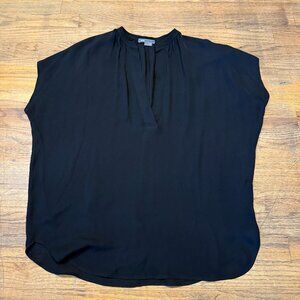 Vince Silk Short Sleeve Dolman Blouse